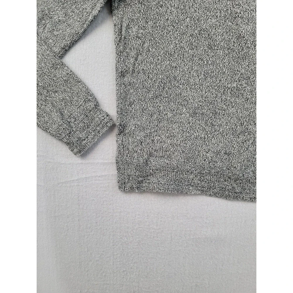 J Crew Men Sweater M Gray 1/4 Zip Pullover Knit Wool Blend Long Sleeve Casual